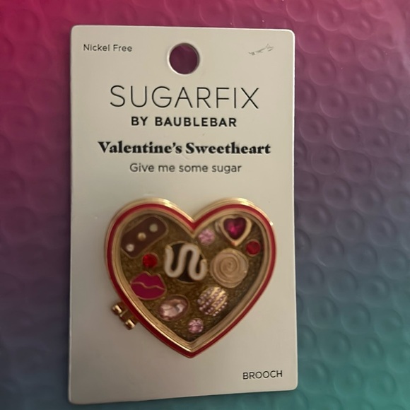 holiday Lane Jewelry - SugarFix By Bauble Bar Heart Brooch- Valentine’s sweetheart